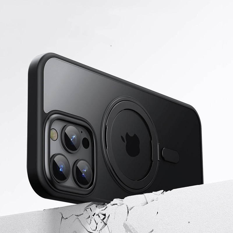 Military-Grade Drop-Proof Case with 360° Rotating Ring and MagSafe Charging