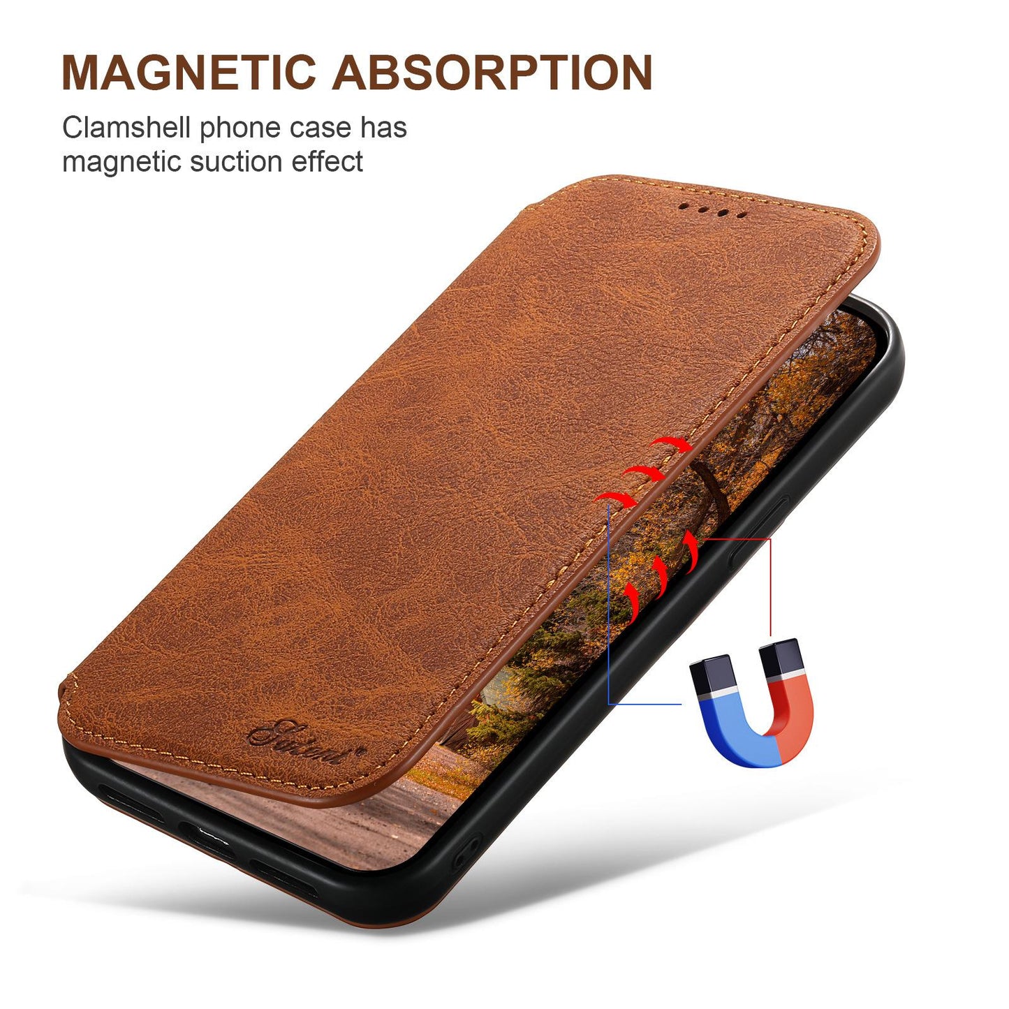 Executive Leather Wallet Case – MagSafe Compatible, Impact Protection