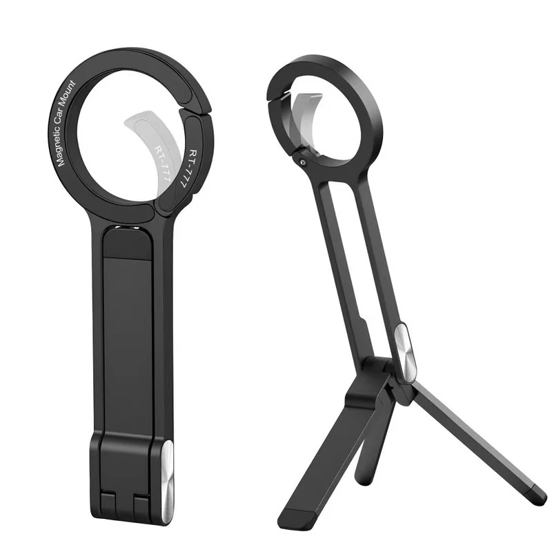 Portable Magnetic Tripod Phone Stand – Carabiner Design for Multi-Function Shooting
