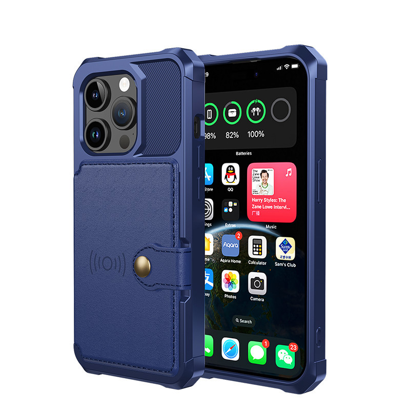 Multi-Function Wallet Phone Case – Shockproof Cover with Card Slots