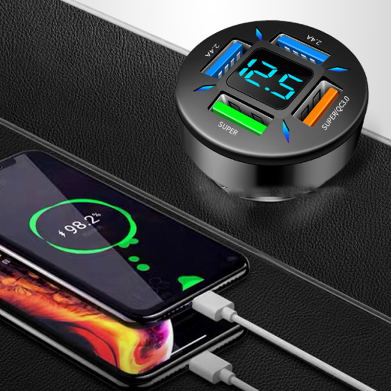 Car Charger:4-Port Fast Charging