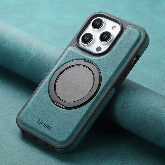 Denior Premium Leather Case – 360° Rotatable Stand & MagSafe Compatible
