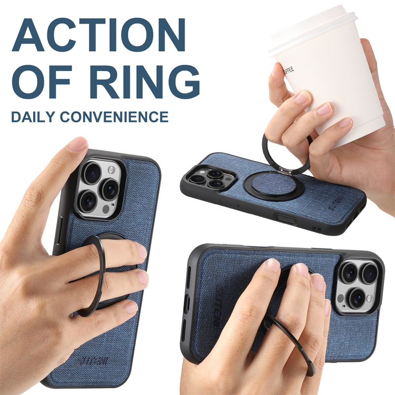 Suteni Classic Case – 360° Ring Stand,Wireless Charging