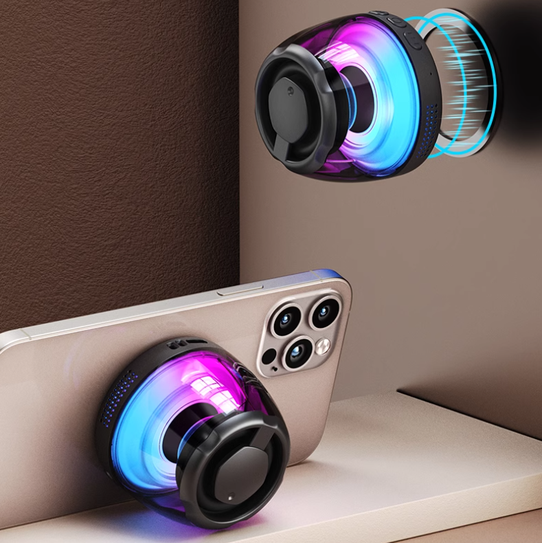 Mini Bluetooth Speaker - Magnetic & Ambient Light