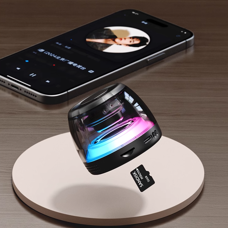 Mini Bluetooth Speaker - Magnetic & Ambient Light