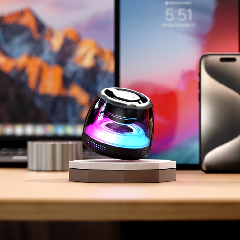 Mini Bluetooth Speaker - Magnetic & Ambient Light