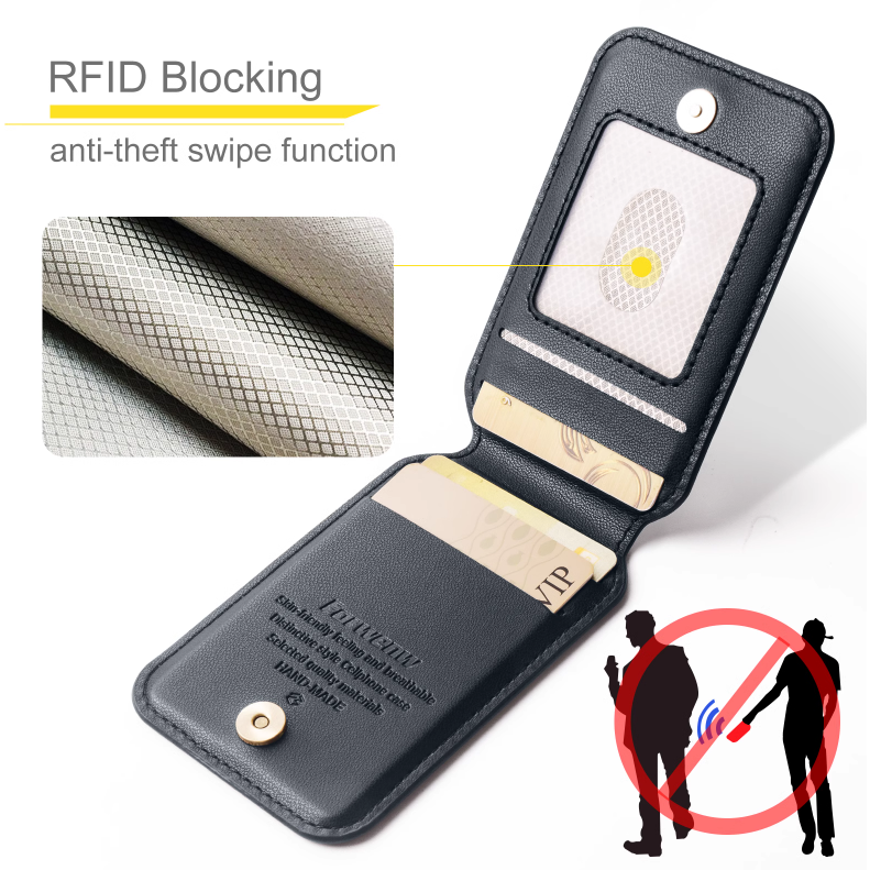 Executive Leather Cardholder Phone Case – Magnetic Charging & Built-In Stand