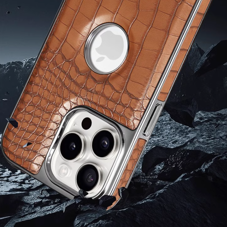 LuxGuard Crocodile Leather Case – MagSafe & Stand Function
