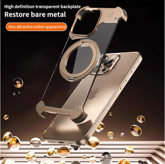ForgeCraft Alloy 360° Rotating Case – Magnetic Charging & Aromatherapy Ready