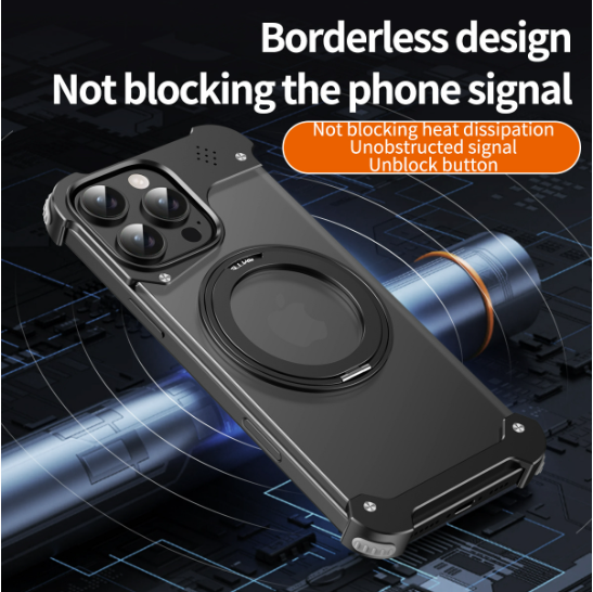 ForgeCraft Alloy 360° Rotating Case – Magnetic Charging & Aromatherapy Ready