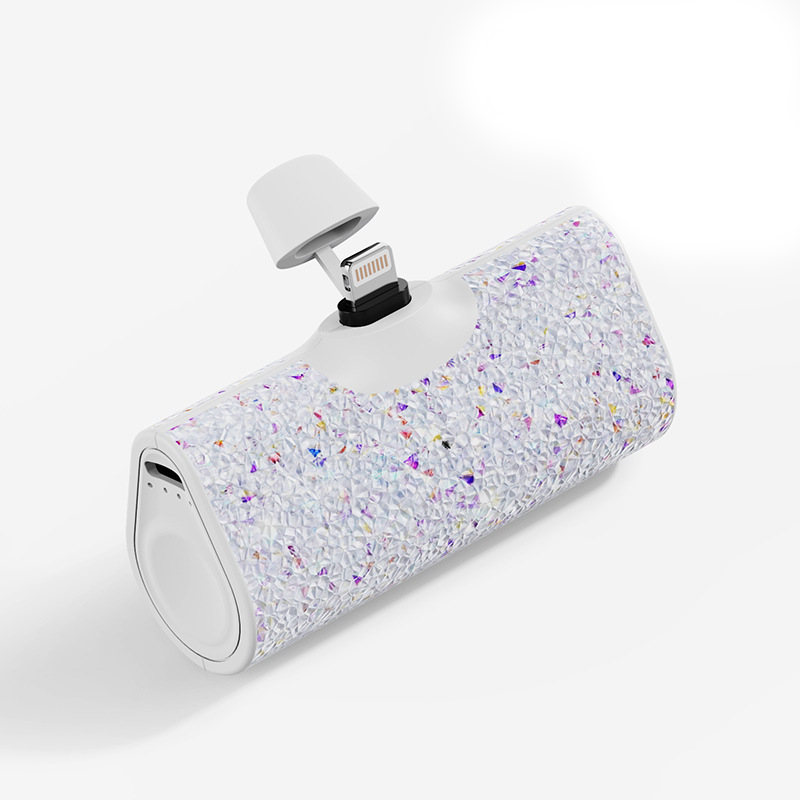 Gemergy Mini Power Bank – Lipstick Design, Crystal Accent & 4000mAh