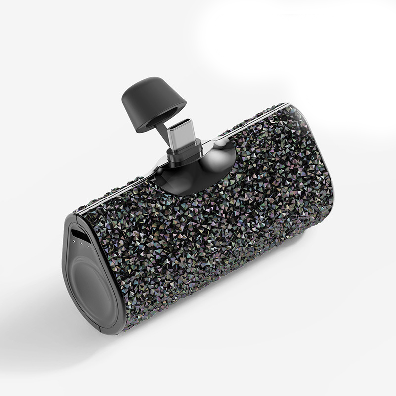 Gemergy Mini Power Bank – Lipstick Design, Crystal Accent & 4000mAh
