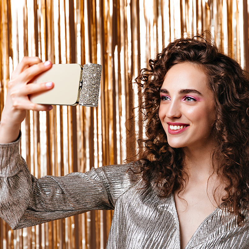 Gemergy Mini Power Bank – Lipstick Design, Crystal Accent & 4000mAh