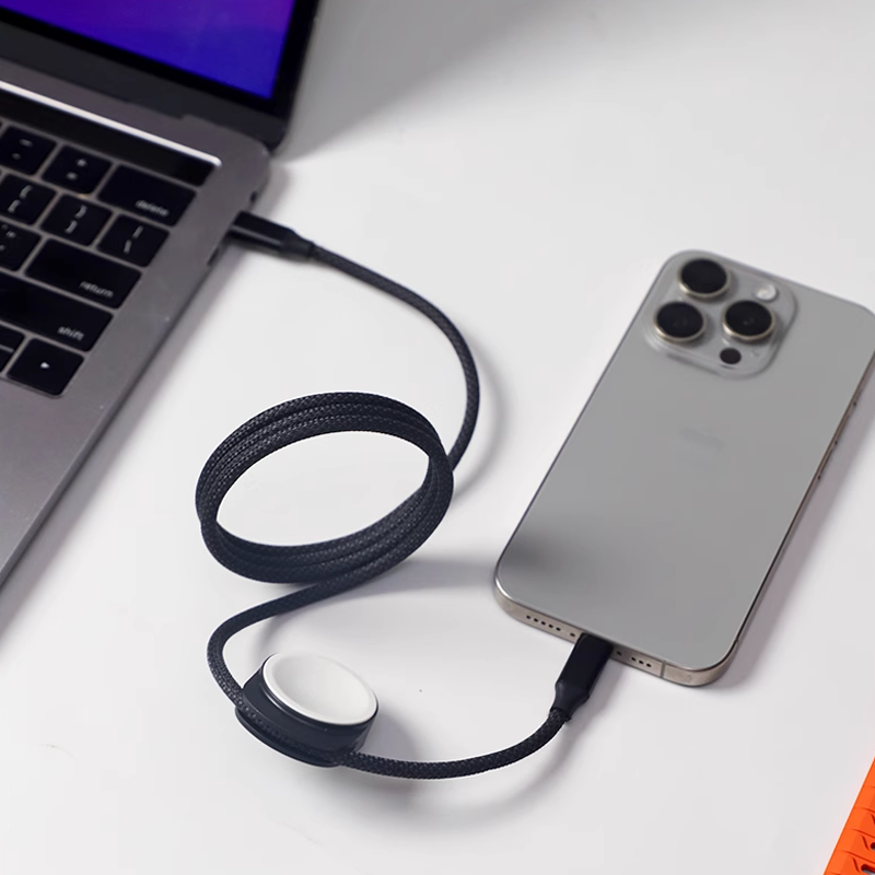 VoltMate DuoCharge Cable – 100W Fast Charging & Apple Watch Magnetic Charging