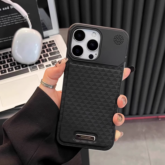 AeroCarbon Slim Case – MagSafe Ready, Oil-Resistant with Built-in Aroma