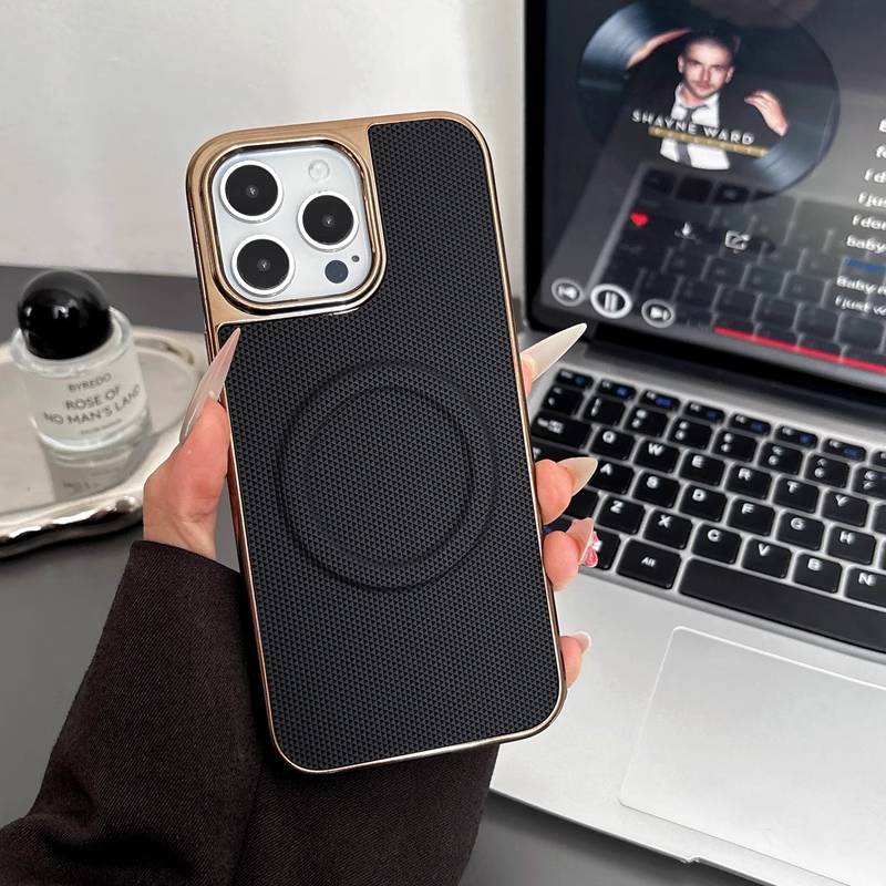 LuxEdge ElectroPlated Magnetic Case – Magnetic Charging & Full Protection