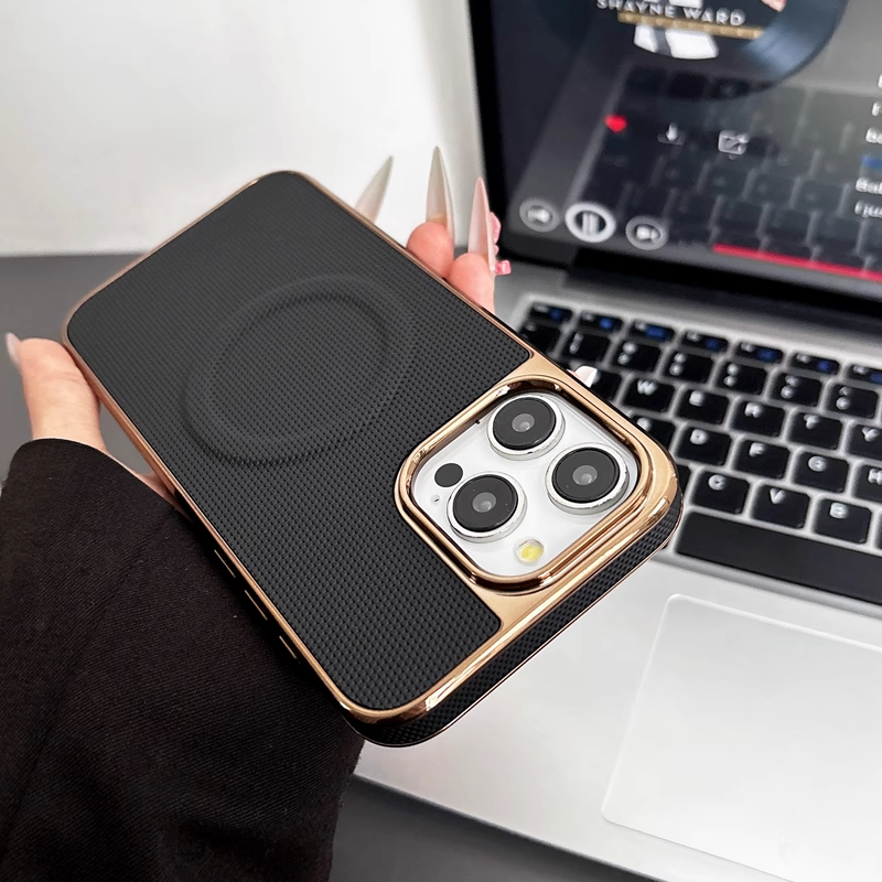 LuxEdge ElectroPlated Magnetic Case – Magnetic Charging & Full Protection
