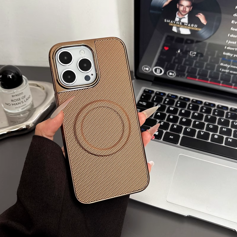 LuxEdge ElectroPlated Magnetic Case – Magnetic Charging & Full Protection