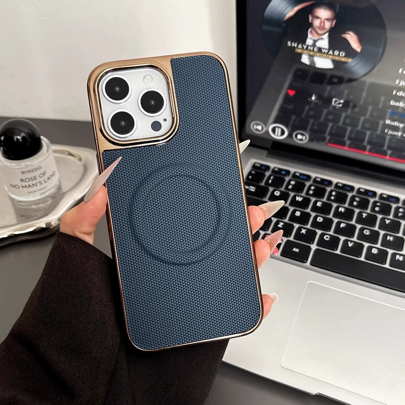 LuxEdge ElectroPlated Magnetic Case – Magnetic Charging & Full Protection
