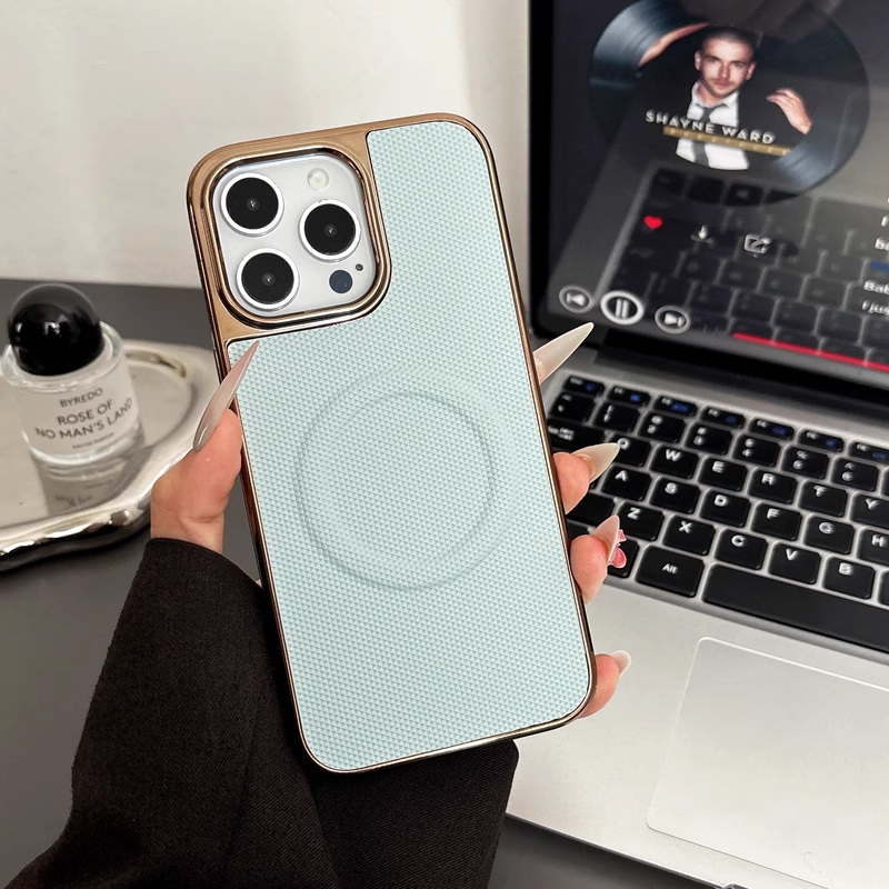 LuxEdge ElectroPlated Magnetic Case – Magnetic Charging & Full Protection