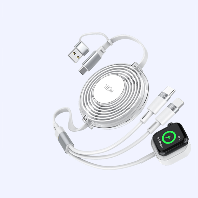 FlexiCharge Pro Cable – Retractable Design, Multi-Port & Fast Charging