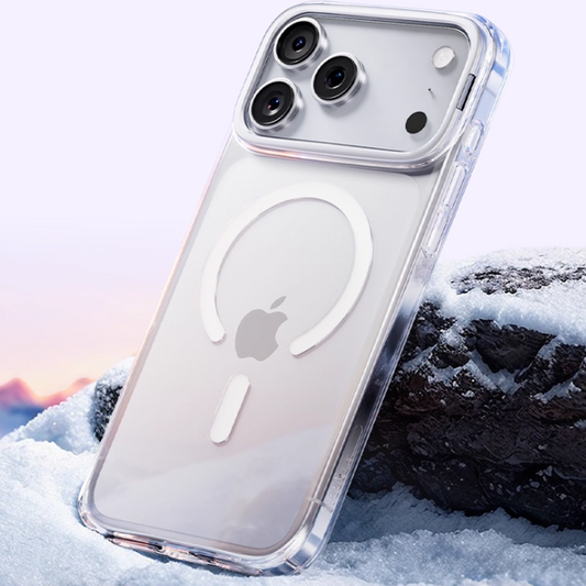 LumiEdge Magnetic Clear Case – Sleek Protection with Hidden Stand