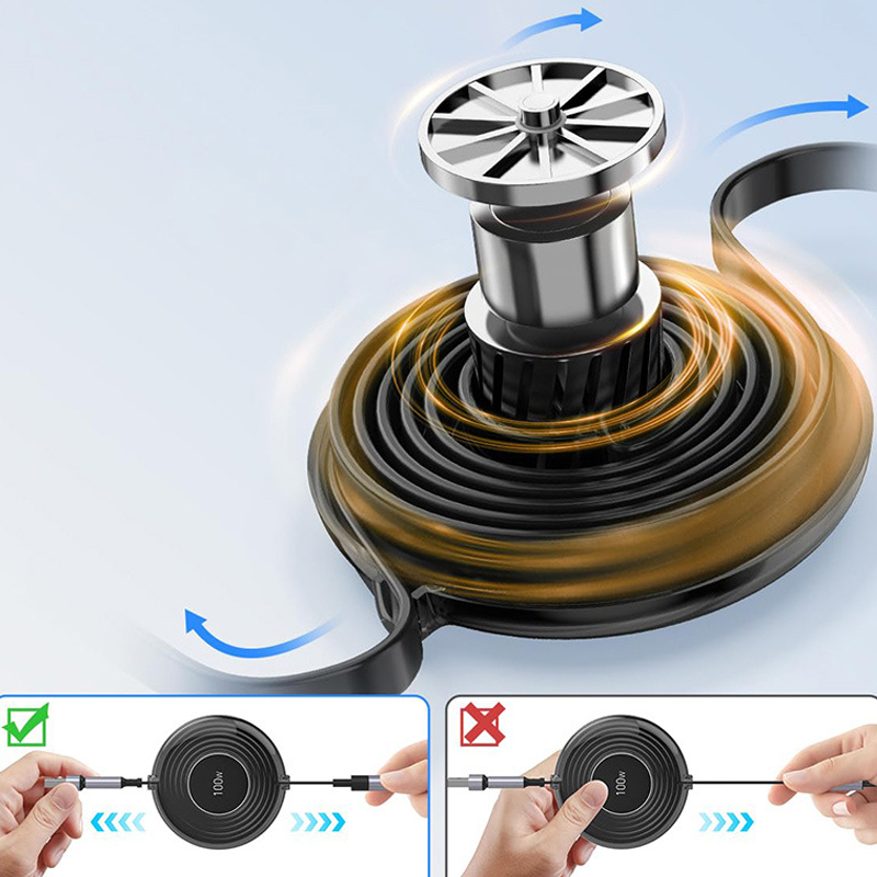 FlexiCharge Pro Cable – Retractable Design, Multi-Port & Fast Charging