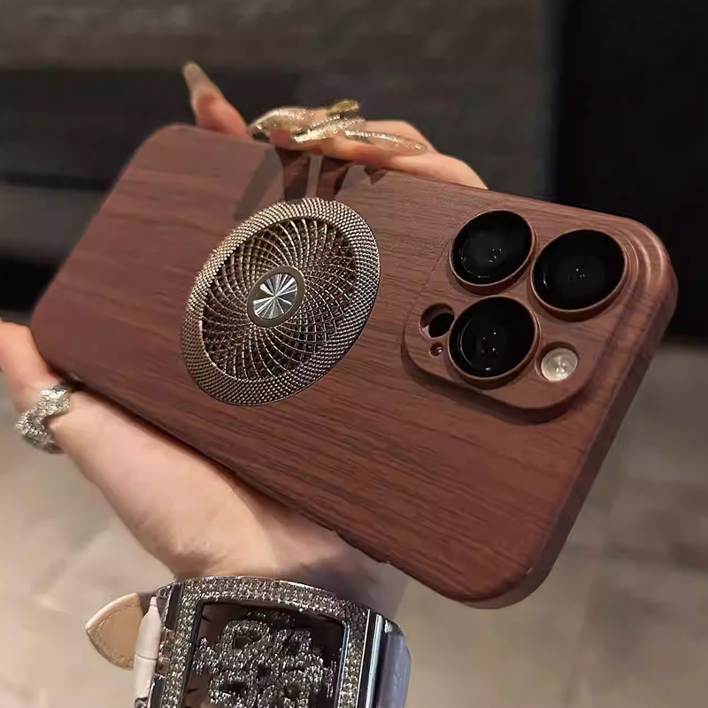 WoodStyle MagCase – Elegant Texture, MagSafe Support & Thermal Control