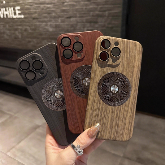WoodStyle MagCase – Elegant Texture, MagSafe Support & Thermal Control