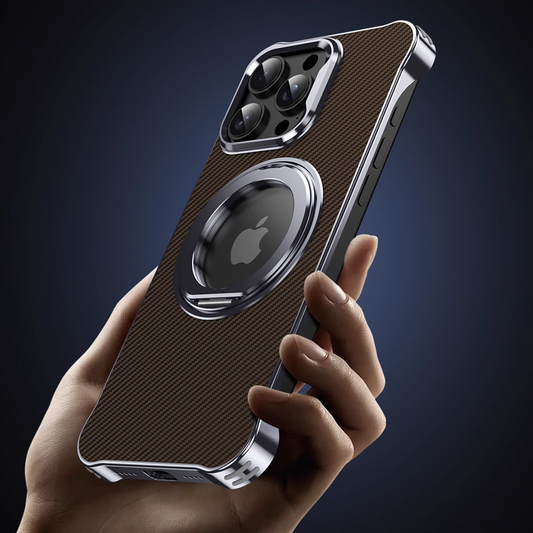 PrecisionCore Carbon Case – Magnetic Charging  & Full-Rotation Kickstand