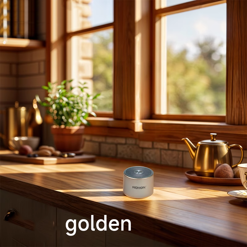 Audelle HaloPod Bluetooth Speaker – Magnetic Alloy Build, Waterproof with Ambient Glow