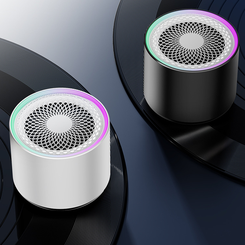 Audelle HaloPod Bluetooth Speaker – Magnetic Alloy Build, Waterproof with Ambient Glow