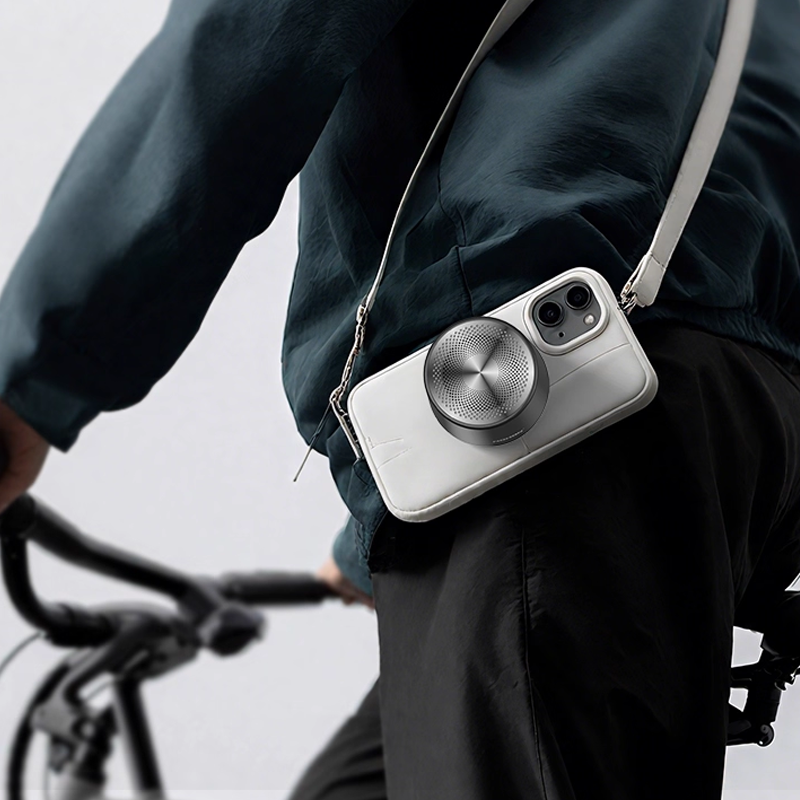 Audelle HaloPod Bluetooth Speaker – Magnetic Alloy Build, Waterproof with Ambient Glow