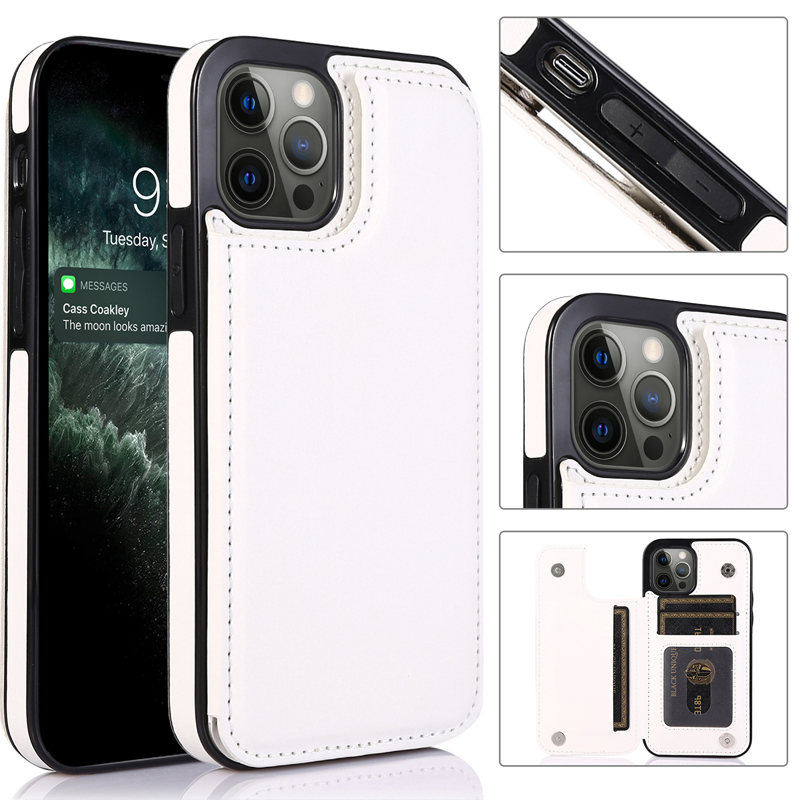 AurumLuxe Flip Wallet Case – Leather Texture, Card Slots & MagSafe Compatible