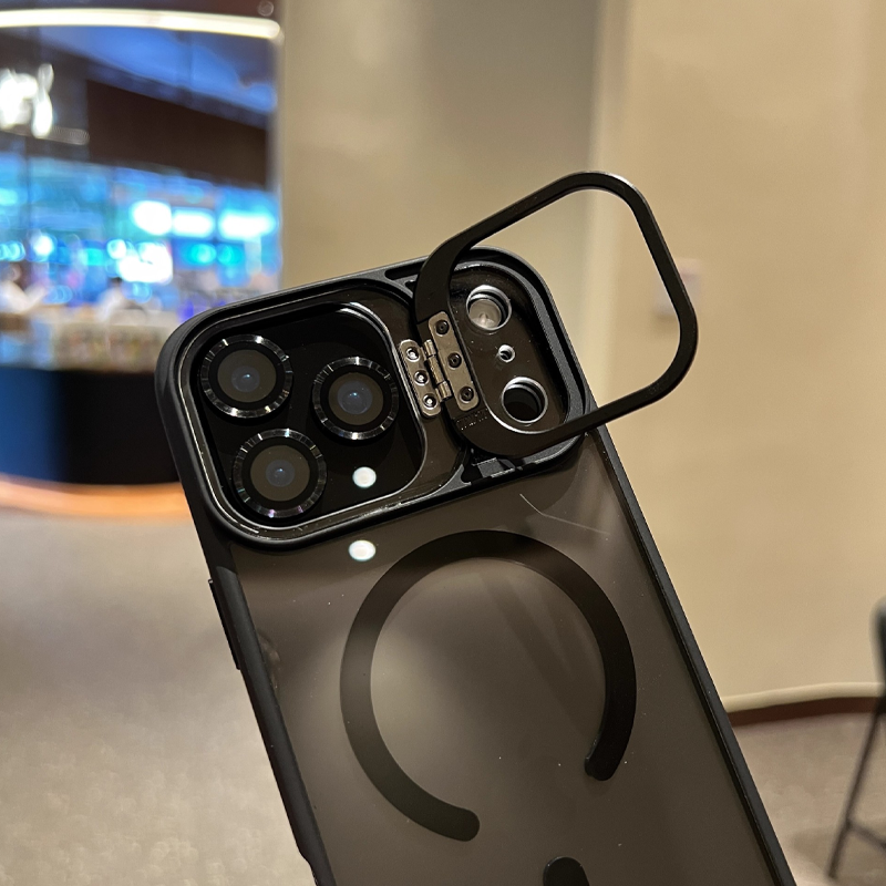 EleganceMag Stand Case – Stylish Protection with MagSafe & Free Lens Film