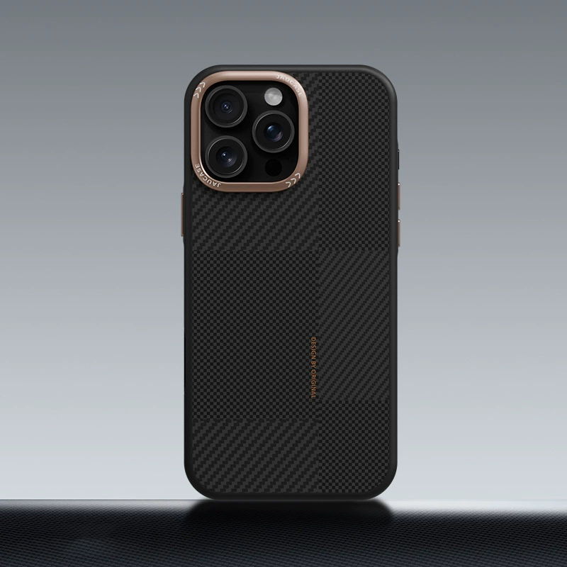 CoreEdge BlackGold Carbon Case – Magnetic Ready & Lens Protection