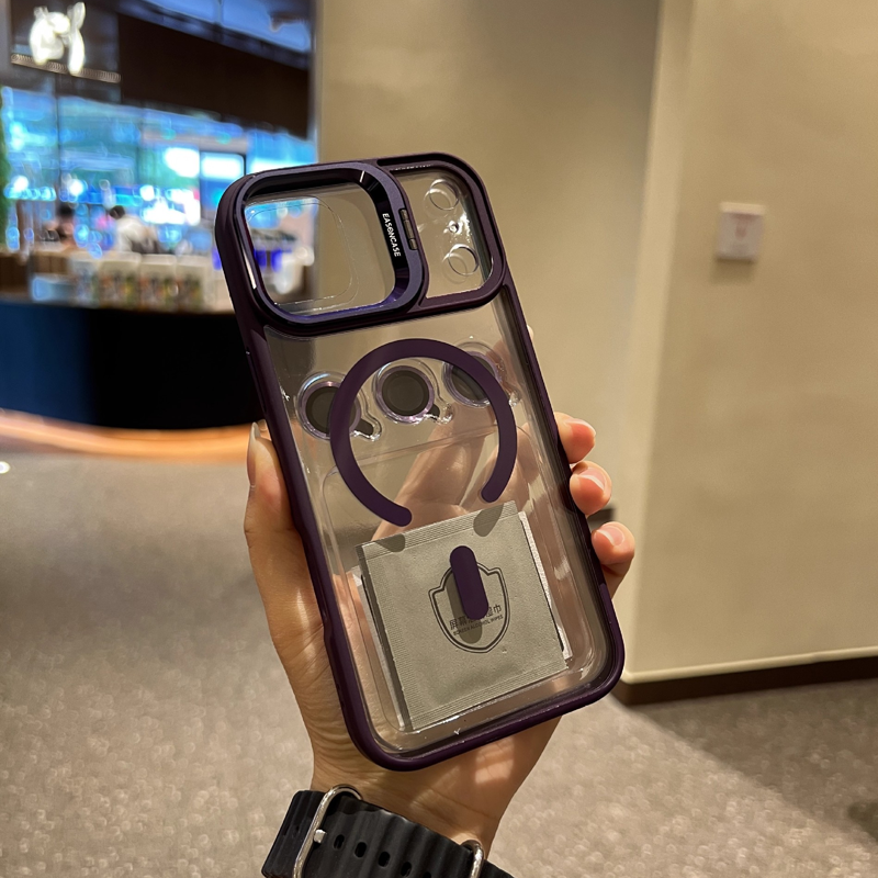 EleganceMag Stand Case – Stylish Protection with MagSafe & Free Lens Film