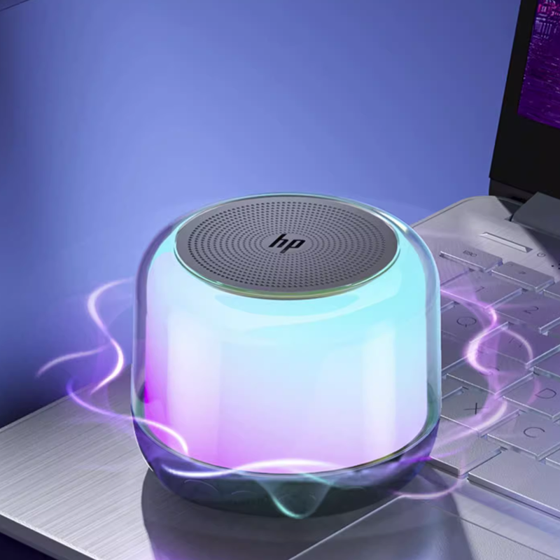 HP Bluetooth Speaker – Multicolor Light Modes & Long Battery Life