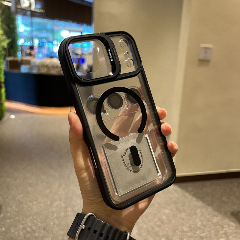 EleganceMag Stand Case – Stylish Protection with MagSafe & Free Lens Film