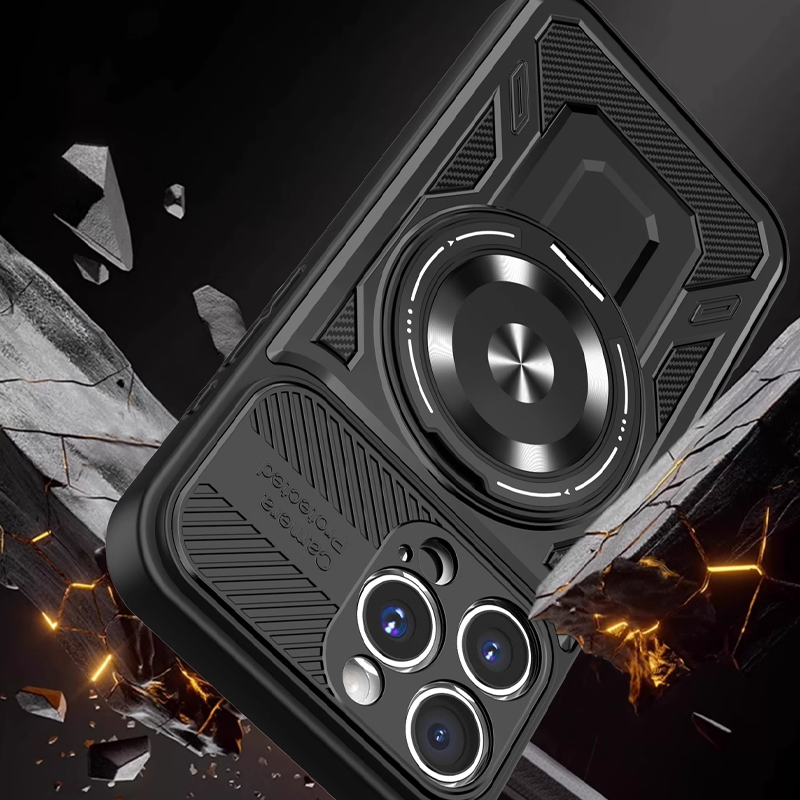 ArmorEdge Tactical MagStand Case – Military-Grade Protection & Magnetic Charging Ready