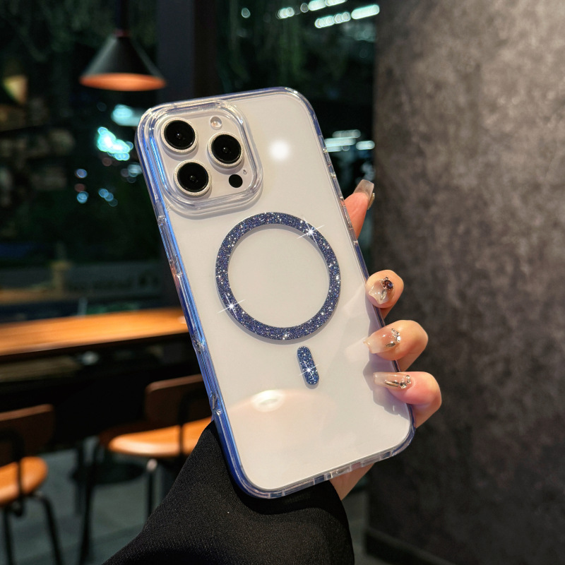 LumiShield Sparkle Case – Bright Design, Magnetic Charging & 360° Drop Defense