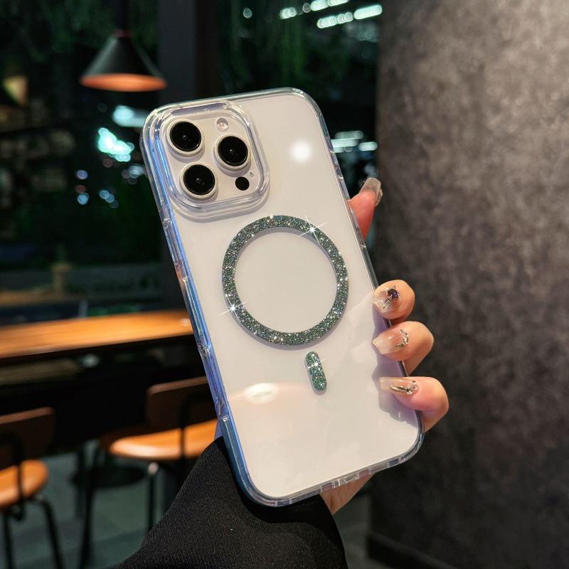 LumiShield Sparkle Case – Bright Design, Magnetic Charging & 360° Drop Defense