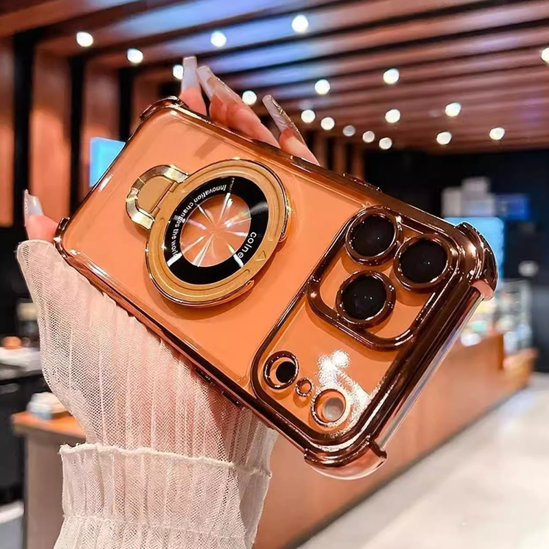 Translucent Magnetic iPhone Cover with Stand and Corner Cushions