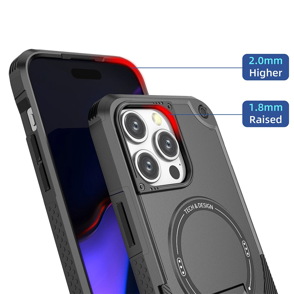 Mechanical Anti-Fall Stand Magnetic Phone Case