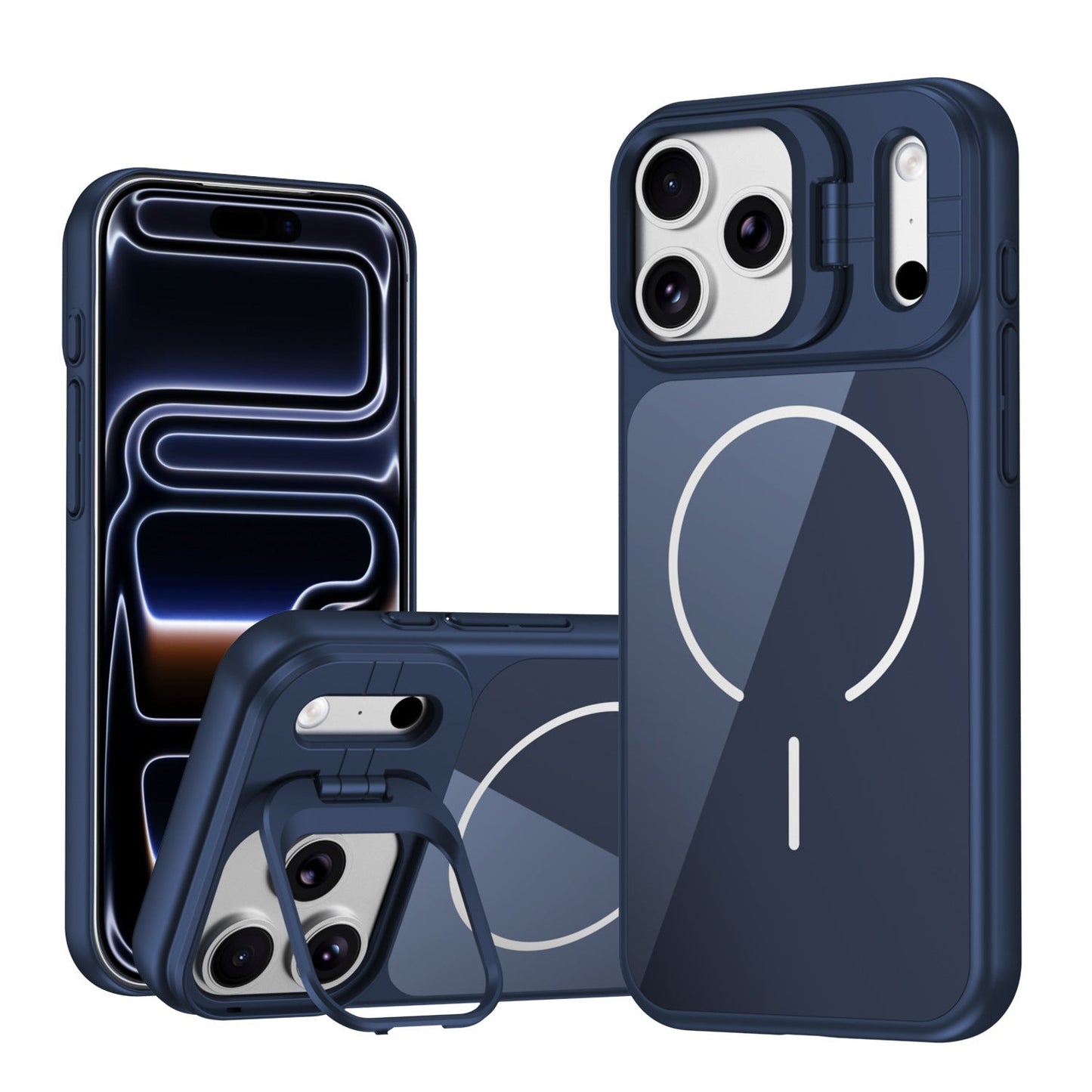 FrostGlide · AG Matte MagSafe Lens-Stand Armor