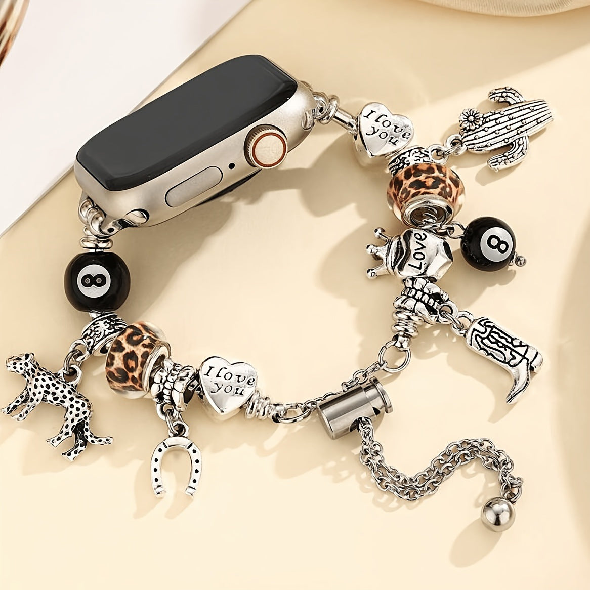 Charmora™ DIY Charm Bracelet Band – Compatible with Apple Watch Series 1–11