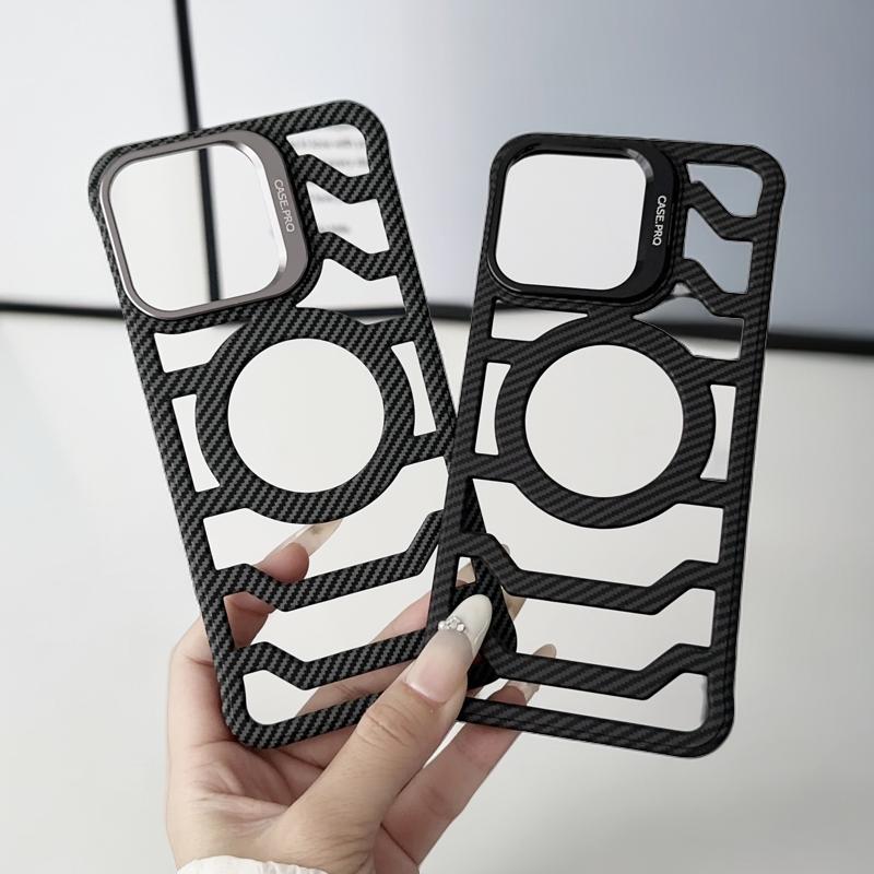 Open-Frame Carbon Fiber iPhone Case: Enhanced Airflow and Magnetic Compatibility