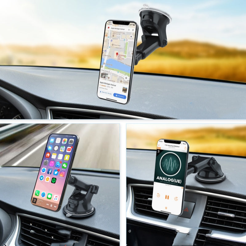 Adjustable Magnetic Car Phone Mount with Suction Cup