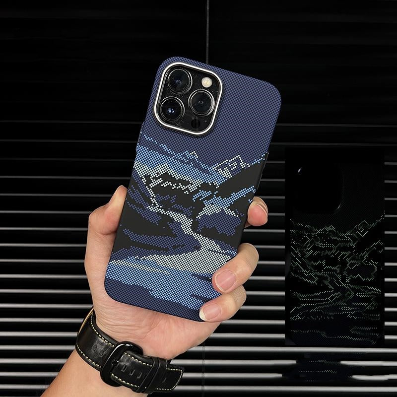 3D Textured Night Glow MagSafe Compatible Phone Case