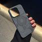 Premium Carbon Fiber Texture Phone Case with Metal Camera Ring Protection and Independent Metal Buttons